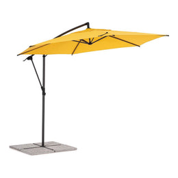 Parasol à bras Tropea 3 mètres Anthracite et Mimosa