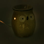 Brûleur à essence en céramique hibou avec prise cmø9,5h13,5