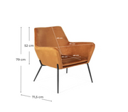 Poltrona en Velours 70x71,5x79 cm