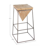 Tabouret de bar industriel en bois Prismy cm 70 h