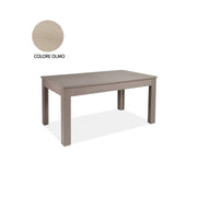 Table extensible en bois mélaminé couleur orme 160-320x90 cm