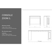 Console extensible Zoom 3 orme 90x47x76 cm.