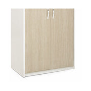 Armoire 2 portes avec caisson blanc et façade couleur orme Cm 91x52xH 210