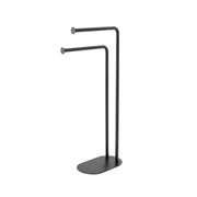 Porte-serviettes avec 2 bras et finition noire.