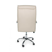 Fauteuil de bureau avec accoudoirs Queensland en éco-cuir gris tourterelle