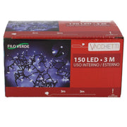 Fil lumière 150 LED blanc chaud lumière fixe cm300 al. usage externe fixe