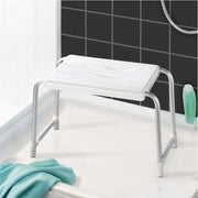 Tabouret de bain antidérapant pour personnes handicapées, blanc