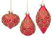 Lot de 12 Pendentifs Vt Winslows Rouge Ass3