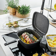 Four Multifonction Rectangulaire XL Avec 3 Accessoires Sphera Aluminium Noir