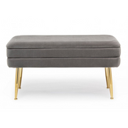 Banc conteneur gris foncé avec pieds 79,5 x37,5x42h cm