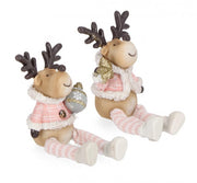 Lot de 4 jambes de renne dorées Doreen Rosa