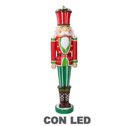 Soldat en résine avec led rouge cm18x13h69