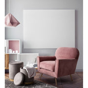 Lot de 2 Poufs en velours avec bac Gris POLINA