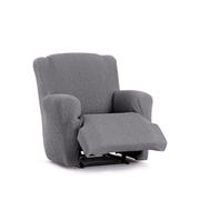 Housse de fauteuil Troya élastique gris années 60-90