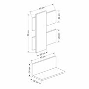 Composition Etagères murales en noyer anthracite Belita
