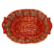 Panier ovale en osier miel cm50x38h13