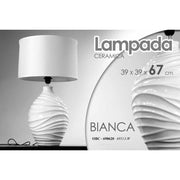 Lampe de table blanche Lumen en céramique 39 x 39 x 67 h cm