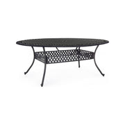 Table ovale Ivrea en aluminium anthracite 200x150 cm