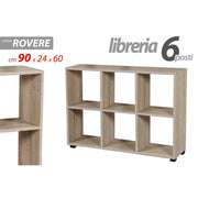 Bibliothèque divisoire rectangulaire Six Cubes Rovere Rovere 90x24x60