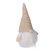 Gnome en tissu or blanc cm19x17h45