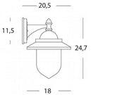 Petit applique dans la ligne basse rondo 'Grafite