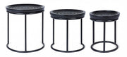 Set de 3 tables basses design Kirtan noires