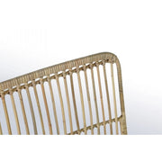 Chaise de style contemporain en acier et kubu naturel LUCILA 45x55x h85 cm