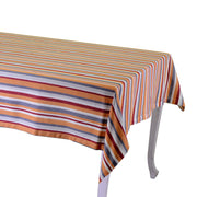 Nappe à rayures bordeaux teint en fil cm140x240