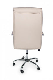 Fauteuil de bureau avec accoudoirs Queensland en éco-cuir gris tourterelle