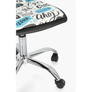 Chaise de bureau Young Hello en similicuir acier 42,5 x 40 x 87 cm