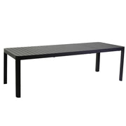 Table rectangulaire extensible Claveland en aluminium anthracite