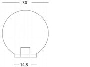 Lampadaire de jardin en thermoplastique avec sphère claire Ø 30cm noir