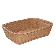 Panier rectangulaire en polyrotin naturel cm36x26h10