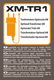 Transformateur XM-TR1 en option pour les lumières de Noël VPM