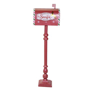 Boîte aux lettres en métal rouge cm32,5x16h100