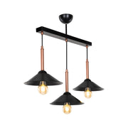 Suspension Mandarin MDL4221 avec abat-jour en métal noir