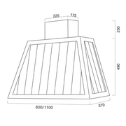 Hotte aspirante GARAGE METAL en inox bruni 80 cm