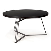 Table basse métal noir style design Ø70a - 38h