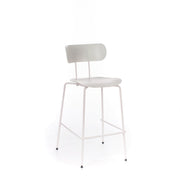 Tabouret en polypropylène avec assise blanche