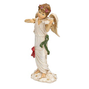 Ange en résine blanche avec violon 11,5x8h22 cm