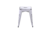 Tabouret en fer bristol blanc antique cm39x39h45