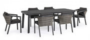 Ensemble table + 6 chaises Cordova anthracite