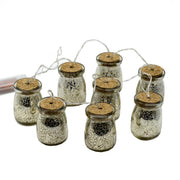 Guirlande pour bouteilles fil 8 pièces verre platine avec led 200cm