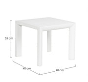 Salon de jardin table basse en aluminium blanc Cruise
