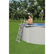 Piscine hors sol ronde Hydrium 460x120 cm grise