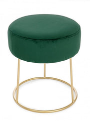 Pouf Clarissa vert or cm 35 x 40 h