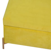 Banc en velours jaune cm115x40h45