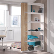 Librairie ouverte Design blanc Oak 90 x 25 x 180 h cm cm