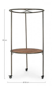 Présentoir industriel avec toit et roues D103X199h cm