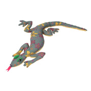 Tissu marionnette lézard avec fleurs vertes cm45x22h5